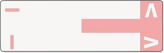 Smead AlphaZ NCC Color-Coded Label, I&V, Label Sheet, Pink, 100 per Pack (67160)