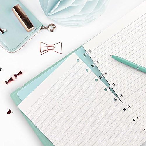 FILOFAX Refillable Pastel Notebook, A5 (8.25" x 5") Duck Egg - 112 Cream moveable pages - Index, pocket and page marker (B115052U)
