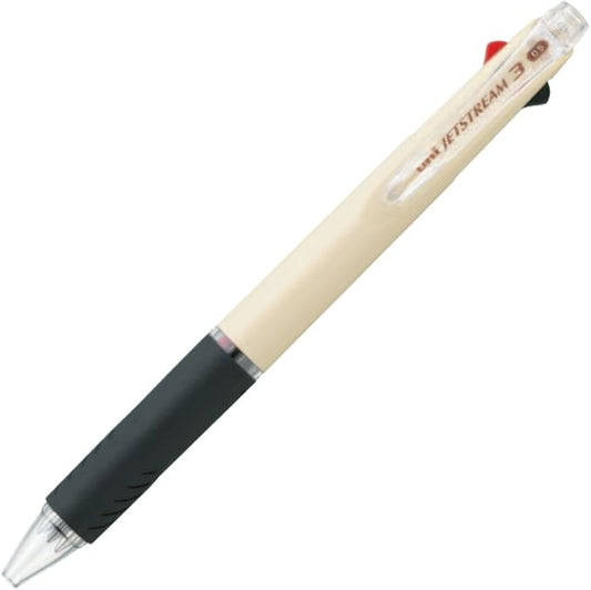 Uni Ballpoint Pen Jetstream 3 Color Black, Red, Blue Ink 0.5mm, Ivory (SXE340005.46)