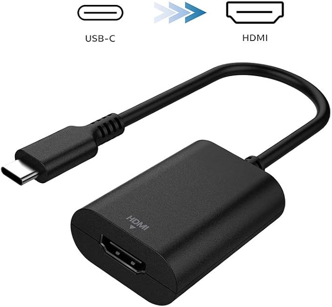 Philips USB C to HDMI Adapter, 4k 60 Hz USB Type C to HDMI Adapter for Monitor, MacBook Pro, MacBook Air, iPhone 16 Series, 15 Series, iPad Pro, Multiple Monitors Connector Cable, Black, SWU7114A/27