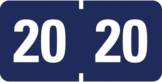 Smead ETYJ Color-Coded Year Labels, 2020, Dark Blue 500 Labels per Roll (68320)
