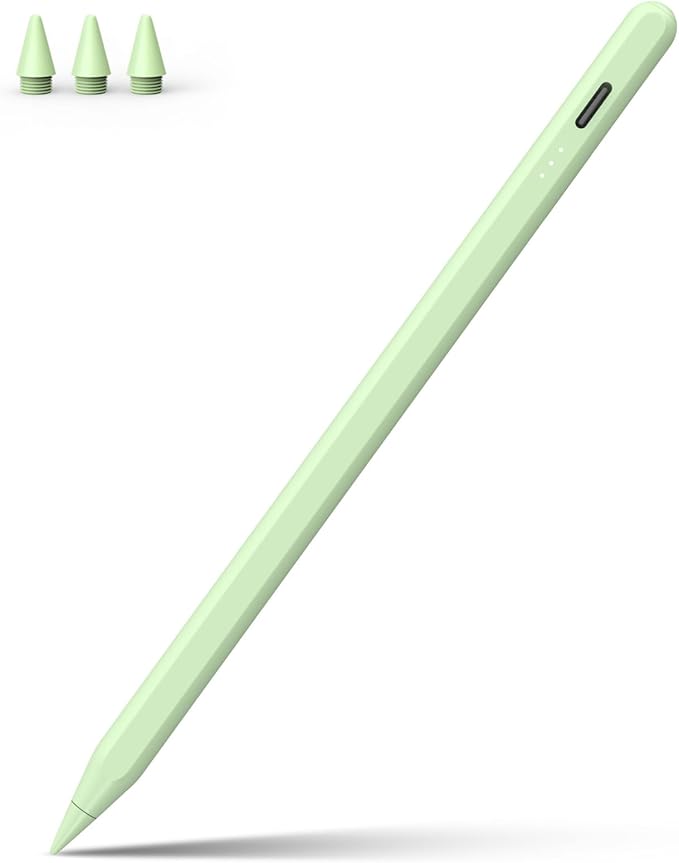 Stylus Pen for iPad, 13 mins Fast Charging for Apple iPad Pencil with Palm Rejection, Compatible with 2018-2022 iPad Air 3/4/5, iPad mini 5/6, iPad 6/7/8/9/10, iPad Pro 11", iPad Pro 12.9" (Green)