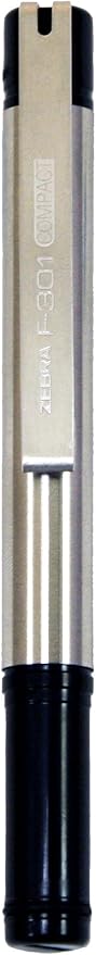 Zebra Pen F-301 Compact Ballpoint Stainless Steel Fine Point 0.7mm Ballpoint 1-Pack – Easy-Glide Ink, Non-Slip Grip, Metal Clip, Refillable with F-Refill, Professional Design (27114)