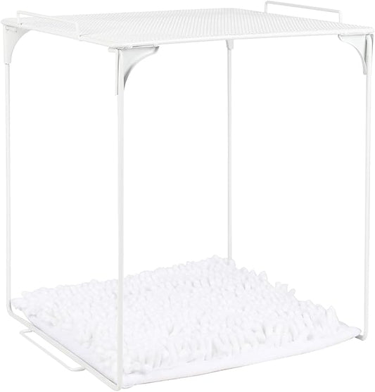 Locker Organizer Shelf and Locker Carpet Decorating Kit Suitable for School, Office Back to School Essentials (1, White)