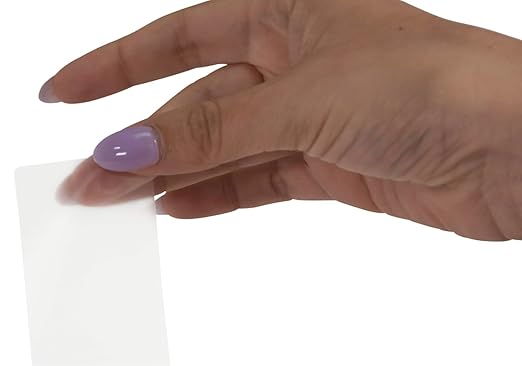 School Smart Vinyl Label Protectors, Round Corner Rectangle, 1-1/4 x 3-1/8 Inches, Clear, Pack of 500 - 1371577