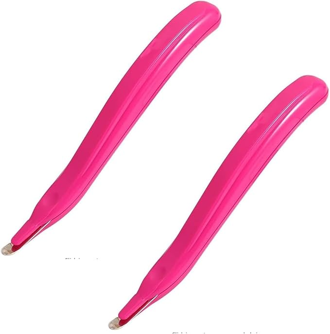 2 Pcs Pink Portable Staple Remover, Staple Puller Tool Magnetic Head Staple Removal Tool Handheld Staple Puller, Pen Type Staple Remover Binding Supplies School Office Home