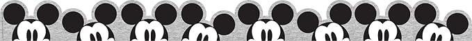 Eureka Disney Retro Mickey Mouse Extra Wide Decorative Classroom and Bulletin Board Trim for Teachers, 3.25" Wide, 12 Strips for 37 Total Feet