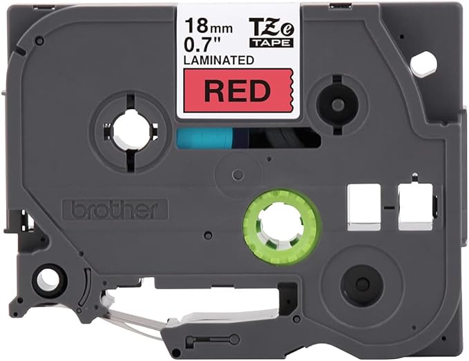 Brother Genuine P-touch TZE-441 Tape, 3/4" (0.7") Wide Standard Laminated Tape, Black on Red, Laminated for Indoor or Outdoor Use, Water-Resistant, 0.7" x 26.2' (18mm x 8M), Single-Pack, TZE441