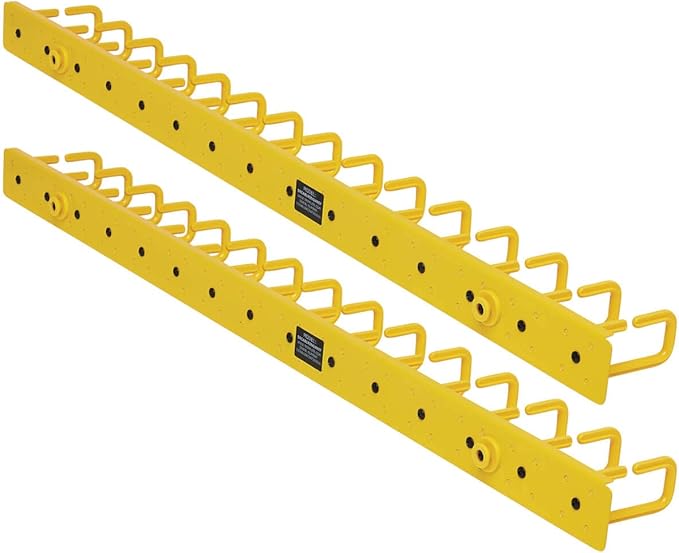 Tripp Lite Horizontal Server Rack Cable Manager, Flexible Rings, High-Visibility Yellow Steel, 1U Rack-Mount, Standard 19-Inch, 2-Year Warranty (SRCABLERING1UFC)