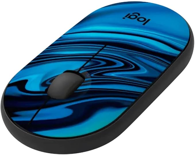 Logitech M340 Wireless Mouse with Limited Edition Prints, USB Receiver and Silent Clicks, Portable Wireless Mouse for Laptop, PC, Windows, Chrome, Surface, Blue Galaxy - Optical - 32.81 ft (Renewed)