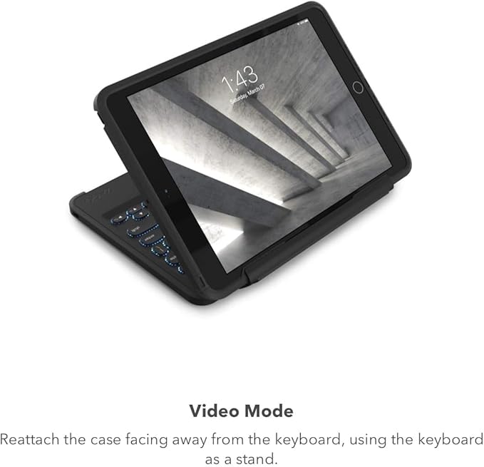 ZAGG Rugged Book iPad Pro 11-inch (M5)/ Pro 11-inch (M4) Keyboard Case - Durable Magnetic-Hinged, 6.6 Feet Drop Protection, Backlit Laptop-Style Keys, Multi-Device Pairing, Detachable Keyboard