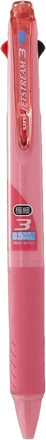 Uni Ballpoint Pen Jetstream 3 Color Black, Red, Blue Ink 0.5mm, Baby Pink (SXE340005.68)