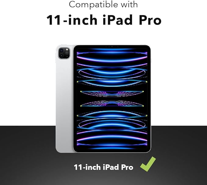 ZAGG Pro Keys Detachable Case and Wireless Keyboard for Apple iPad Air 11" (M3)/ Pro 11" (Gen 1,2,3,4) and iPad Air (Gen 4,5,& M2), Bluetooth Pairing, Apple Pencil Holder, 6.6ft Drop Protection