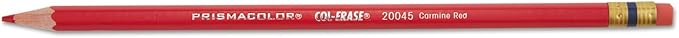 2 DOZEN: Prismacolor Col-Erase Erasable Colored Pencil Carmine Red