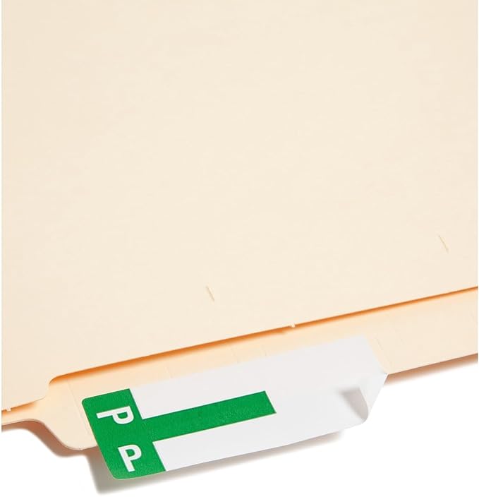 Smead AlphaZ NCC Color-Coded Label, C&P, Label Sheet, Dark Green, 100 per Pack (67154)