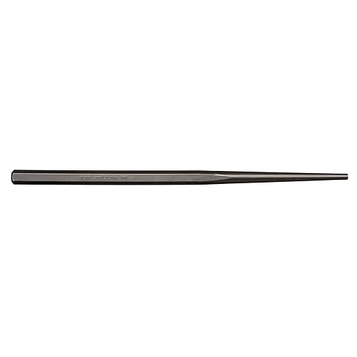 Mayhew Tools 22008 Extra-Long Aligning Line-Up Punch, 5/16" x 16", Black Oxide Finish