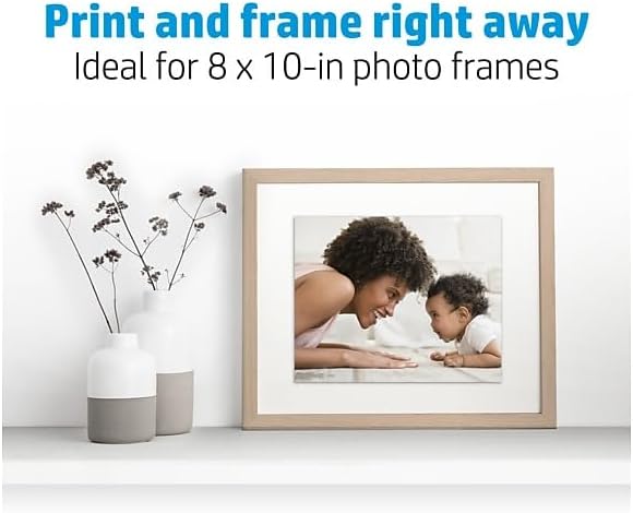 HP Advanced Photo Paper, Glossy, 65 lb, 8 x 10 in., 203 x 254 mm, 25 sheets (6J777A)