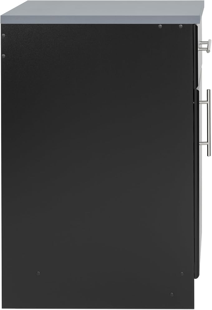 Prepac Elite 16” Wide Storage Cabinet, Base Cabinet with 1 Drawer and 1 Adjustable Shelf Ideal for Garage, Cabinet, Kitchen, Home Office, 16”W x 36”H x 24”D, Black