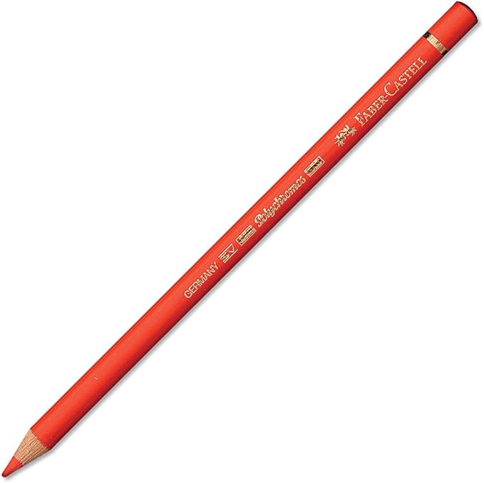 Faber Castel Polychromos Colored Pencils, 117, Light Cadmium Red, Pack of 6