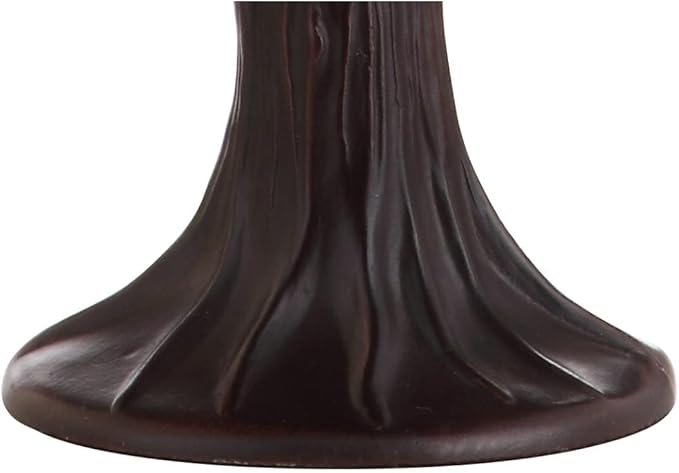 JONATHAN Y 12" Bronze Hummingbird Tiffany-Style LED Table Lamp, Handcrafted Multicolored Stained Glass Bell Shade, Traditional Bedside Accent Lamp, LED Bulb Included JYL8014A