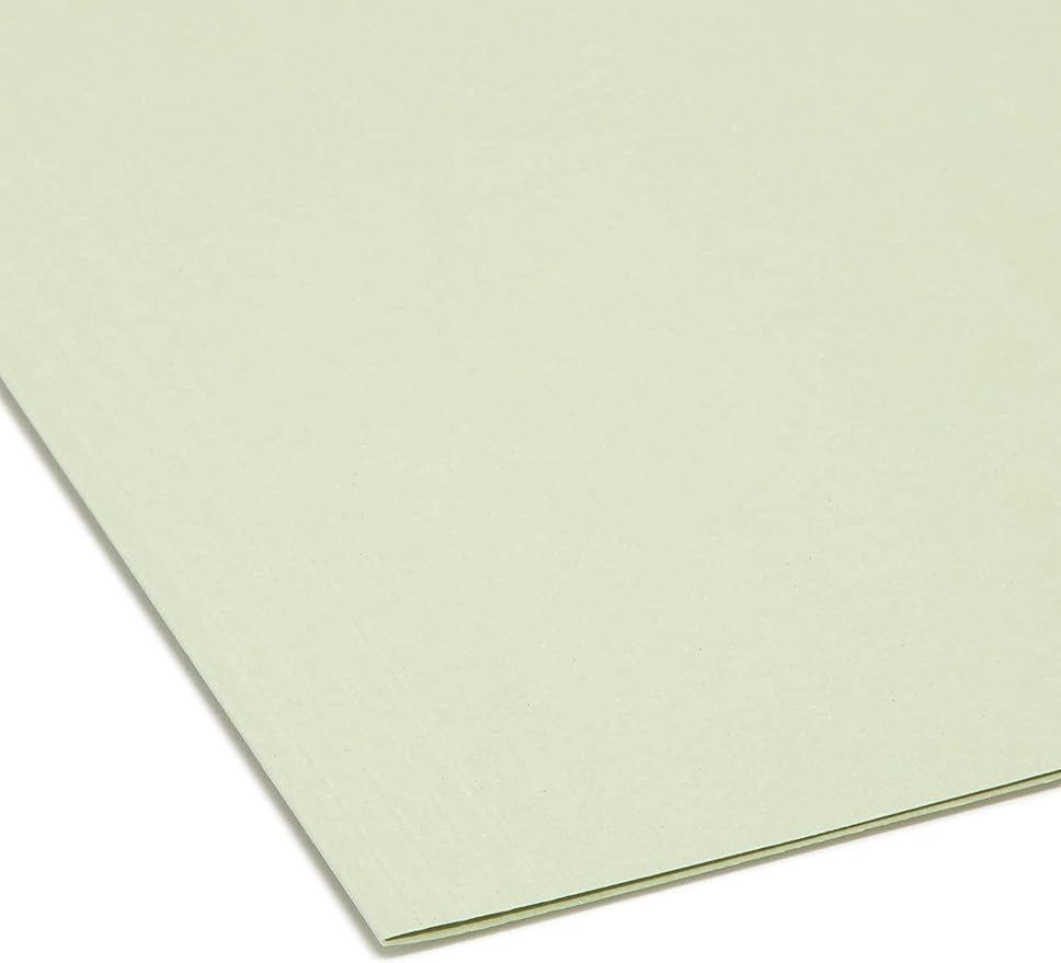 Smead FasTab Hanging File Folder, 1/3-Cut Built-in Tab, Legal Size, Moss, 20 Count (64083)