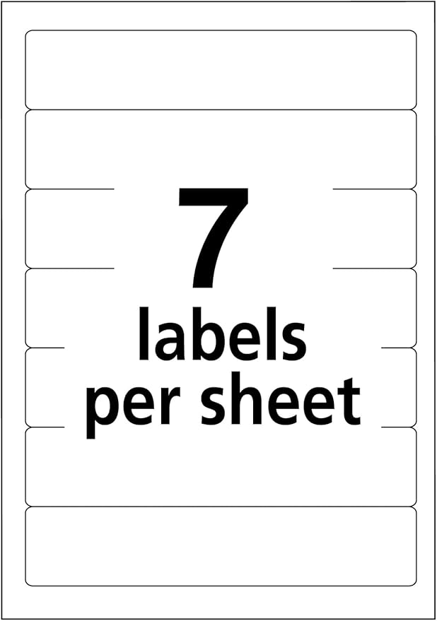 Avery File Folder Labels on 4" x 6" Sheets, Easy Peel, Assorted, Print & Handwrite, 2/3" x 3-7/16", 252 Labels (5215)
