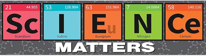 Eureka ''Science Matters'' Periodic Table Classroom Decoration Banner, 45'' x 12''