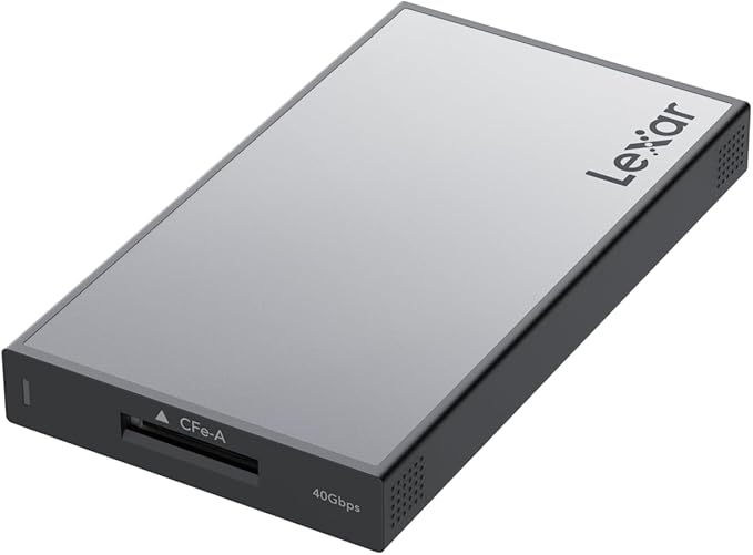Lexar Professional Workflow CFexpress 4.0 Type A Card Reader, Pairs with Lexar Professional Workflow, USB-C to USB-A Adapter, Compatible with PC, Laptop, Tablet, Smartphone (LPWF730N-5ANGL)