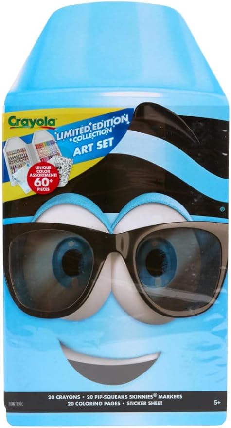 Crayola Coloring Set with Limited Edition Blue Art Case, Limited Edition Crayons, 50+ Pieces, Gifts for Kids