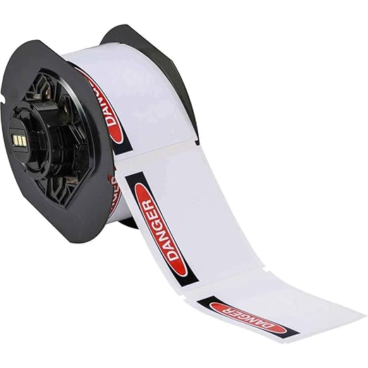 Brady B30-241-595-OSHADA 2.25" Height x 3" Width, B-595 Indoor/Outdoor Vinyl, White/Red/Black BBP31 Pre-Printed Pre-Cut Labels Tape with Sign Headers, 300 per Roll