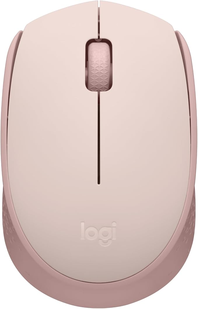 Logitech M170 Wireless Mouse for PC, Mac, Laptop, 2.4 GHz with USB Mini Receiver, Optical Tracking, 12-Months Battery Life, Ambidextrous - Rose