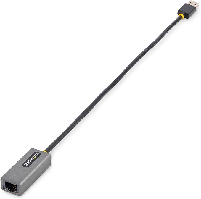 USB to Ethernet Adapter, USB 3.0 to 10/100/1000 Gigabit Ethernet LAN Adapter, 11.8in/30cm Attached Cable, USB to RJ45 Adapter