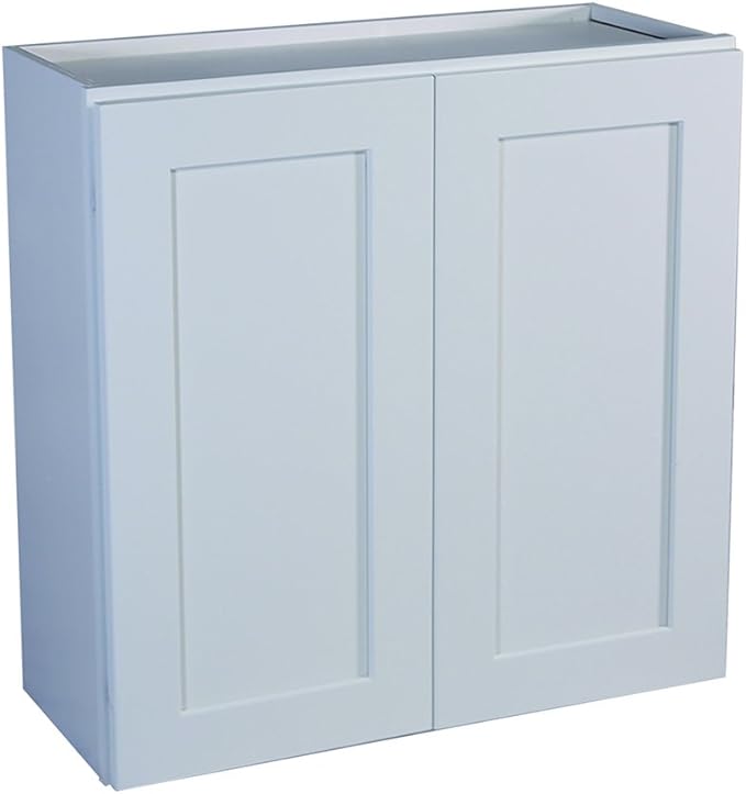 Design House Brookings Shaker Unassembled Wall Kitchen Cabinet W3024, 30 W x 12 D x 24 H, Painted White, Solid Wood, Design House, 561597