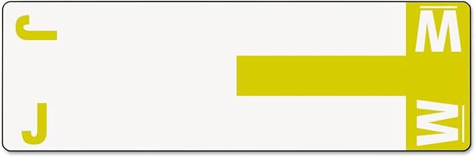 Smead AlphaZ NCC Color-Coded Label, J&W, Label Sheet, Yellow, 100 per Pack (67161)