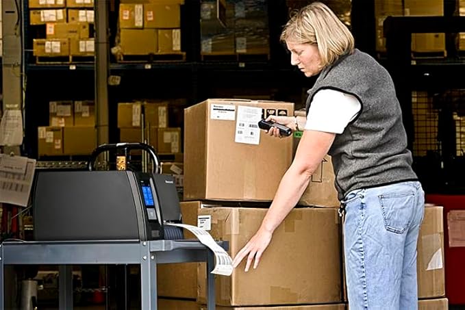 Honeywell PM45A Industrial Thermal Transfer Label Printer, 300 DPI, Full Touch Display, Ethernet Connectivity, Fixed Hanger, US Power Cord, Model PM45A10000000301