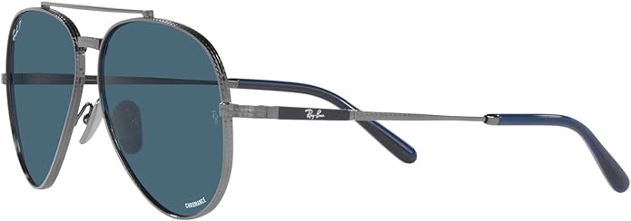 Ray-Ban Unisex Rb8225 Aviator Titanium Aviator Sunglasses