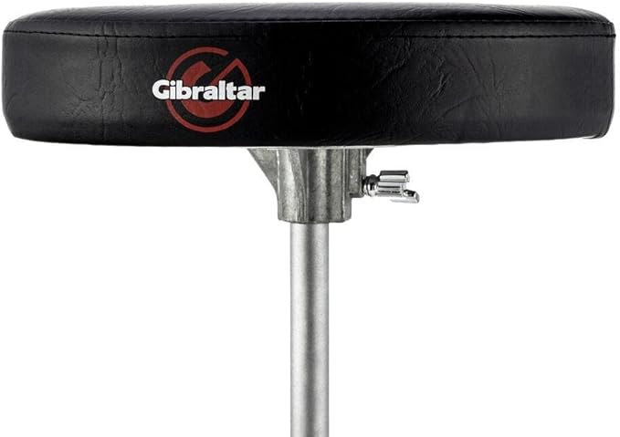 Gibraltar Drum Seat Throne, 13” Round Vinyl Seat, Adjustable Height, Cushioned Top with Memory Lock, Single-Braced Collapsible Tripod for Portability (5608)