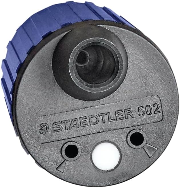 STAEDTLER Mars Lead Pointer - Precision Mechanical Pencil Sharpener with Auto-Stop for 2mm Pencils - Rotary Action with Dust Wiper & Adjustable Cone