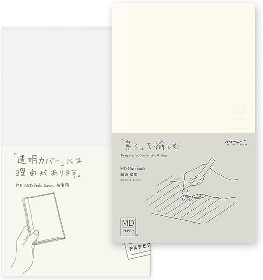 DESIGNPHIL 15291006 Midori Notebook, MD Notebook, New Book, Horizontal Rule, Notebook Cover