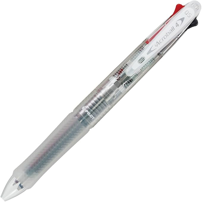 Pilot 4 Colors Ballpoint Pen, Acroball 4 Extra Fine, Black, Red, Blue & Green (Bkab-45EF-Ncc)