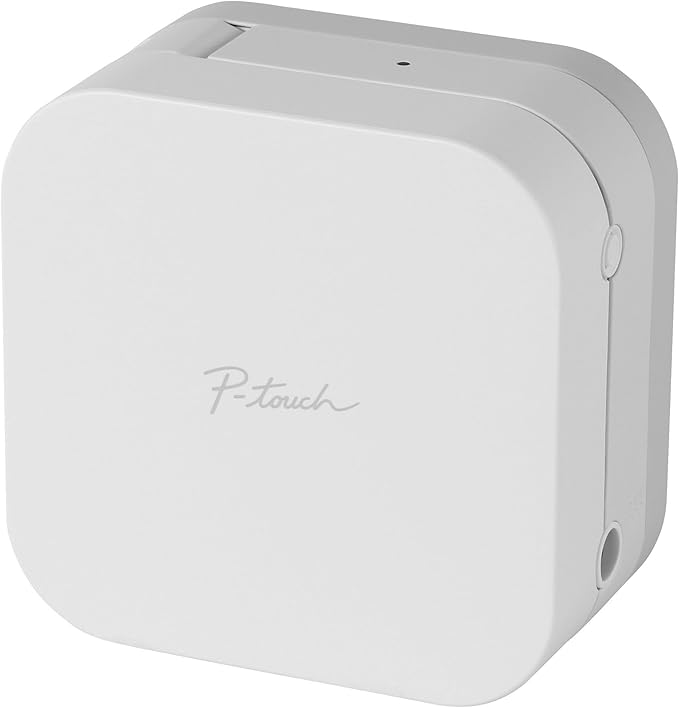 Brother P-Touch Cube Color Smartphone Label Maker, Bluetooth Wireless Technology, Multiple Templates Available for Apple & Android Compatible – White