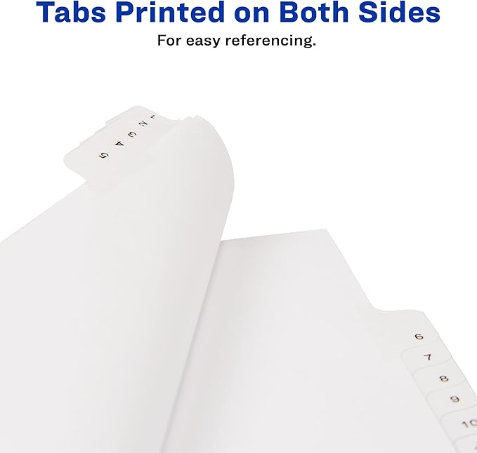 Avery 1-25 Legal Exhibit Dividers for 3 Ring Binders, 25-Tab Sets, Allstate Style, 5 Binder Divider Sets (24761)