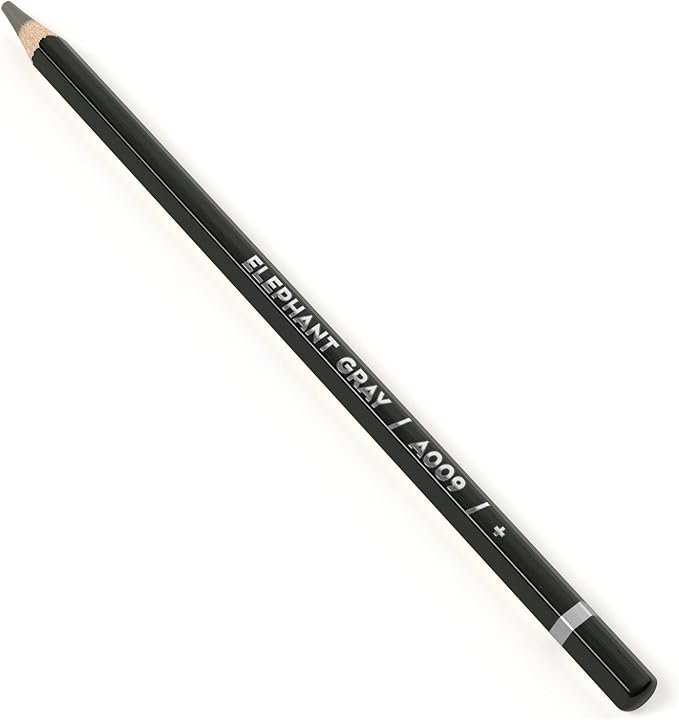 Arteza Professional Watercolor Pencils, Pack of 3, A009 Elephant Gray, Water-Soluble Pencils for Coloring, Blending, Layering & Watercolor Techniques