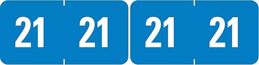 Smead ETS Color-Coded Year Label, 2021, Label Sheet, Light Blue, 250 Per Pack (67921) (Pack of 2)