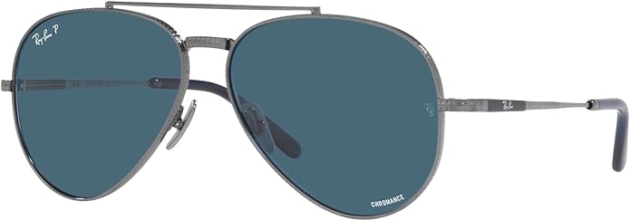 Ray-Ban Unisex Rb8225 Aviator Titanium Aviator Sunglasses
