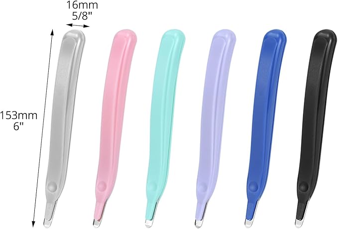 QWORK 24 Pcs Magnetic Staple Remover Bulk, Rubberized Plastic with Stainless Steel Tip and Magnetic End (6 Colors, 4 Pieces Each)