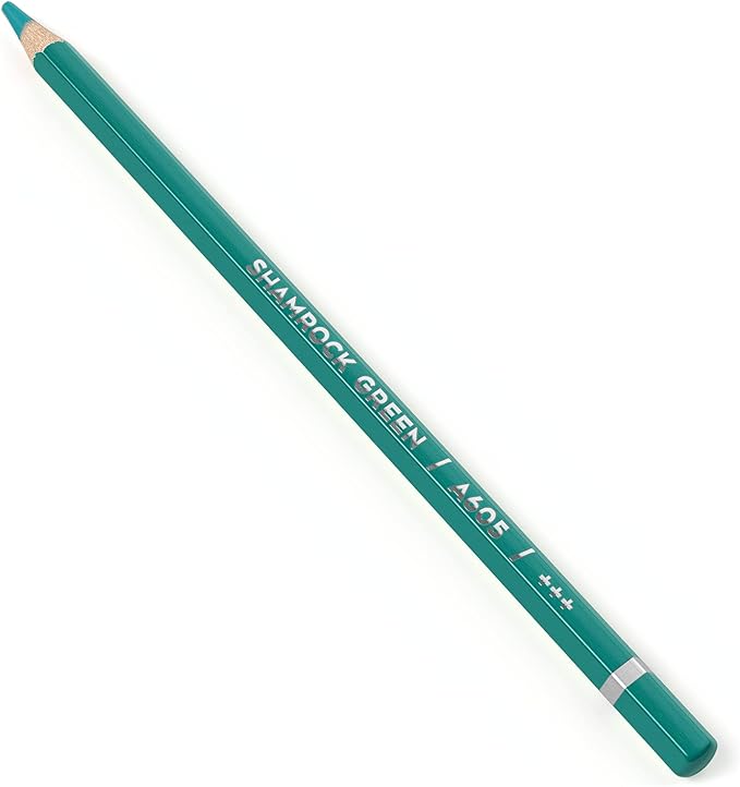 Arteza Professional Watercolor Pencils, Pack of 3, A605 Shamrock Green, Water-Soluble Pencils for Coloring, Blending, Layering & Watercolor Techniques