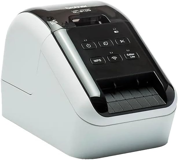 Brother QL-810Wc Professional Printer with USB and WiFi connectivity, Ultra-Fast Printing up to 110 Labels per Minute with Standard Address in Monochrome, Black & Red Printing Available