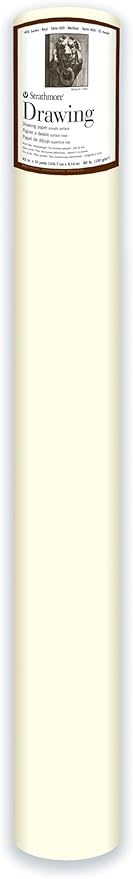 Strathmore (401-43) 400 Series Drawing Roll, 80 lb. Medium Surface, 42" x10 Yards, White