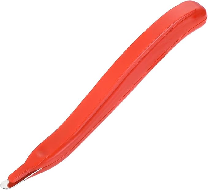 Staple Remover Professional Magnetic Staple Remover Puller Staples Remover Staple Removal Tool for School Office Home (red)